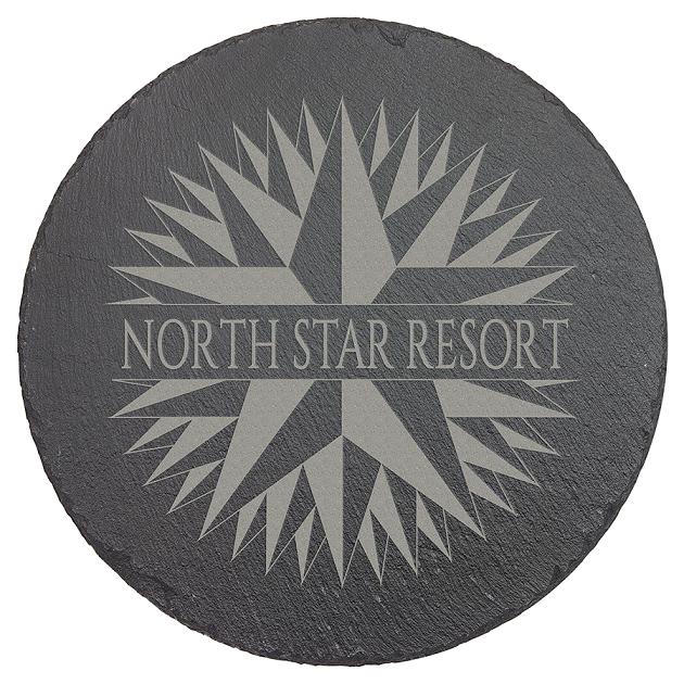 Round Slate Decor with Foam Pads