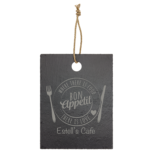 Rectangle Slate Cutting Board with Foam Pads & Hanging String