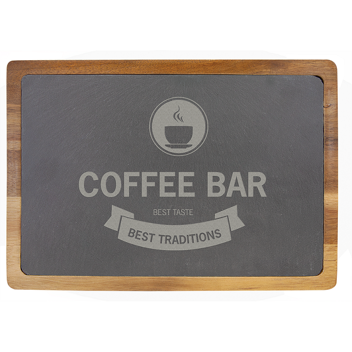 Acacia Wood/Slate Cutting Board