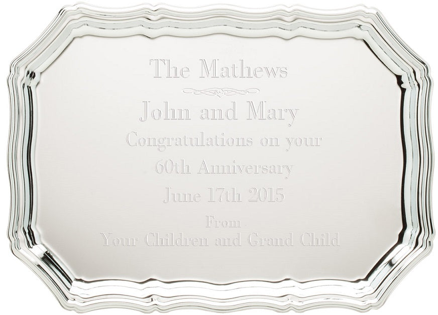 Chrome Plated Scalloped Tray