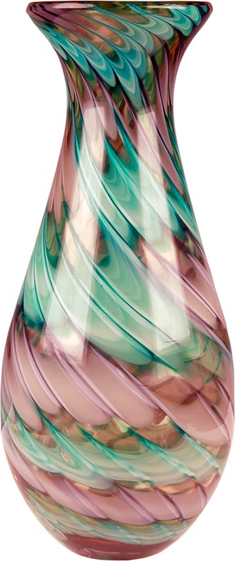 Swirl Art Glass Vase