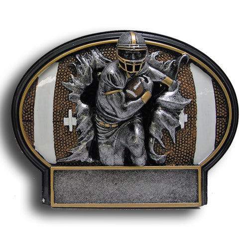 Football Burst Thru Resin Plate