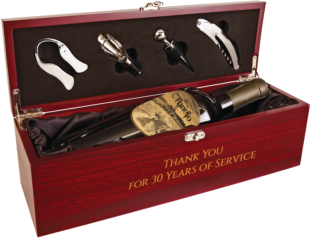 Rosewood Finish Single Wine Box
