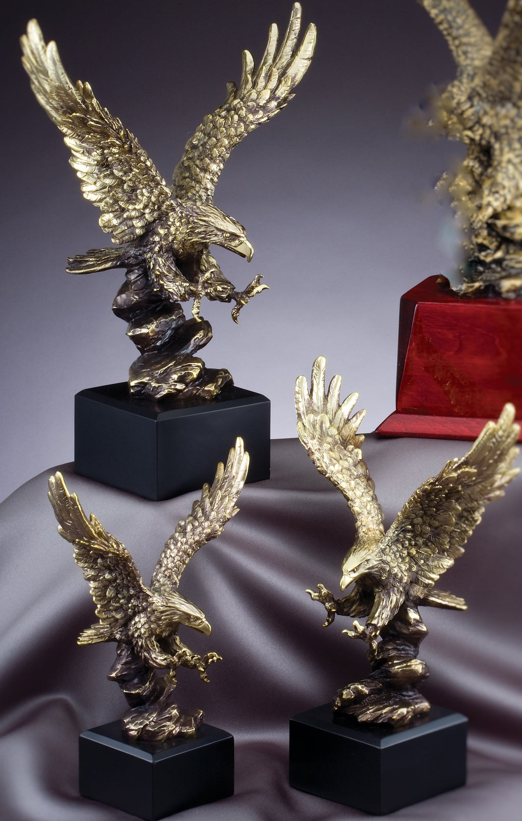 Landing Eagle Sculpted Gallery Resin