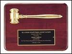 Ruby Piano Gavel Plaque with Metal Gavel