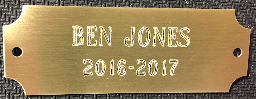 Metal Plate with Custom Diamond Drag Engraving