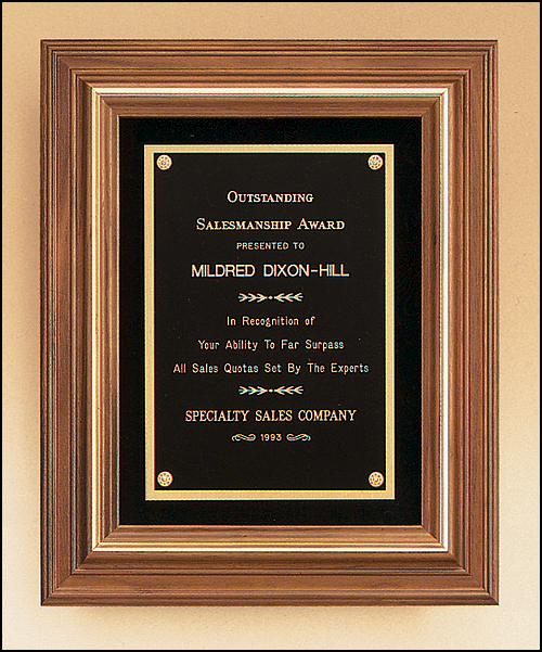 Walnut Award Plaque