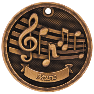 3D Academic Medal - Music