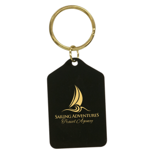 Black Brass Engravable Keychain