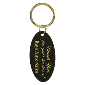 Black Brass Engravable Keychain