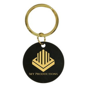 Black Brass Engravable Keychain