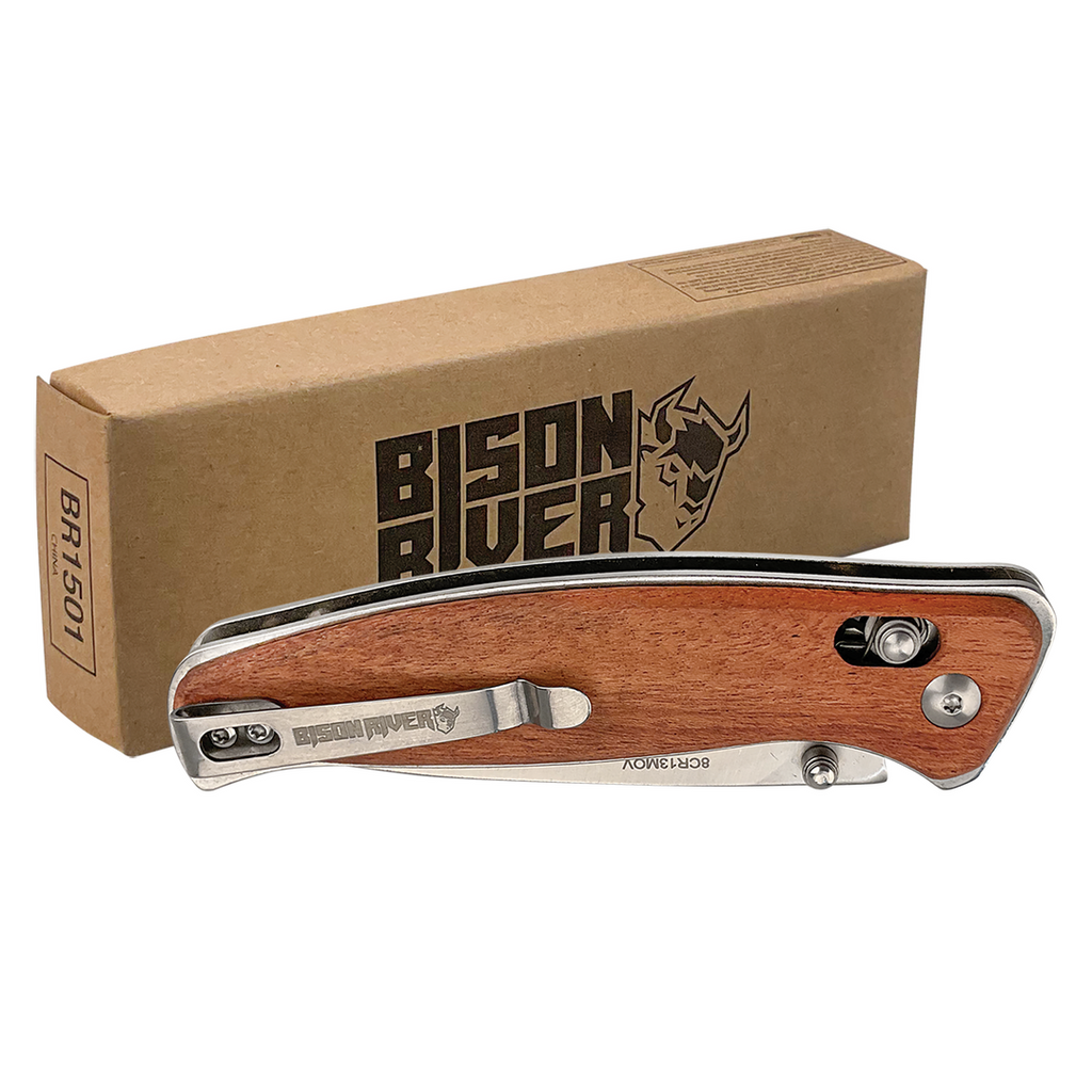 Bison River Button Lock Folding Knife