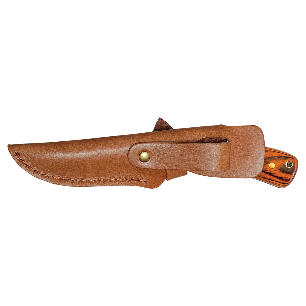 Bison River Fixed Blade Knife with Leather Sheath