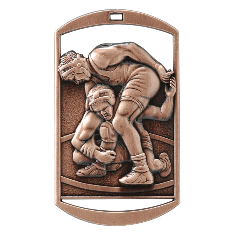 Dog Tag Medal - Wrestling