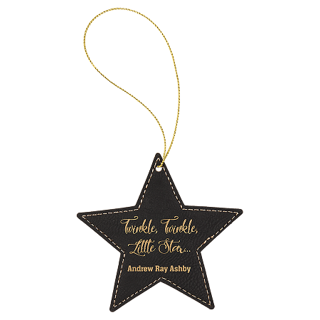 Leatherette Star Ornaments