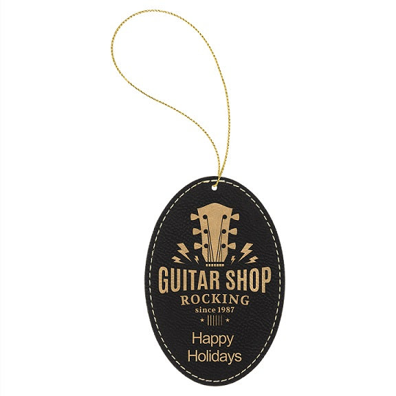 Leatherette Oval Ornaments