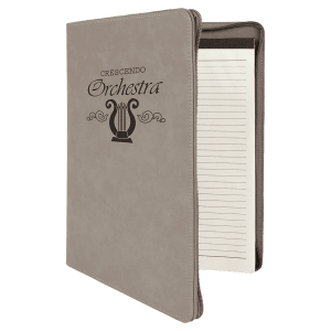 Leatherette Portfolio with Zipper