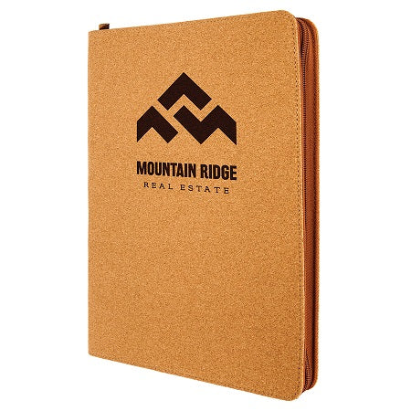 Leatherette Portfolio with Zipper