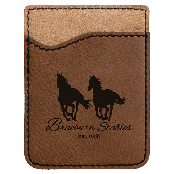 Laserable Leatherette Phone Wallets