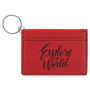 Laserable Leatherette ID Holder Keychains