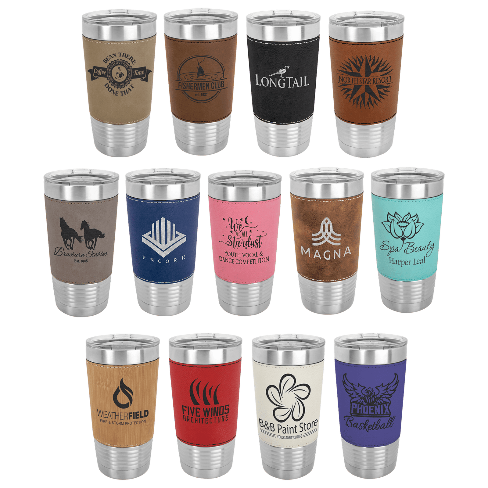 Insulated Leatherette Wrapped Tumbler - 20 oz.