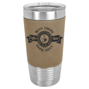 Insulated Leatherette Wrapped Tumbler - 20 oz.