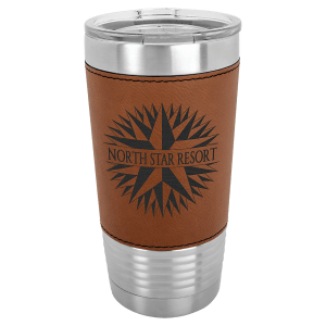 Insulated Leatherette Wrapped Tumbler - 20 oz.