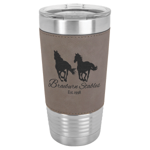 Insulated Leatherette Wrapped Tumbler - 20 oz.