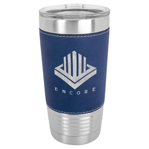 Insulated Leatherette Wrapped Tumbler - 20 oz.