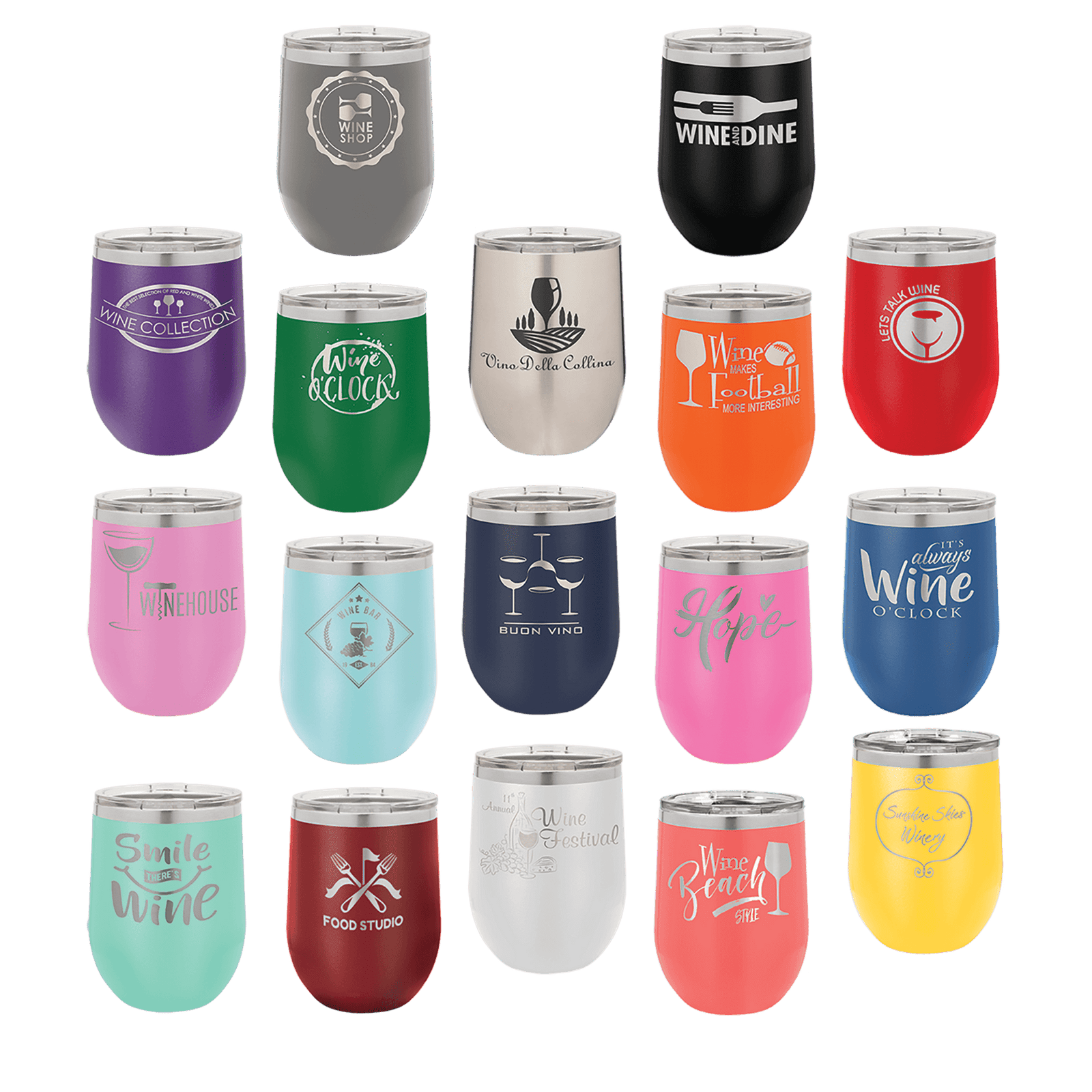 Insulated Tumbler - 12 oz. Stemless Wine