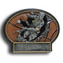 Basketball Burst Thru Resin Plate