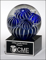 Blue & White Art Glass Globe Award