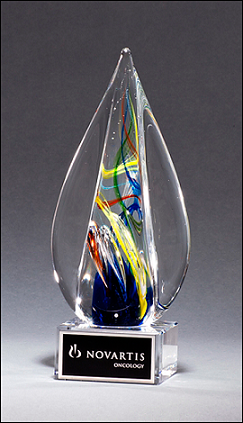 Flame Shaped Art Glass - 7"