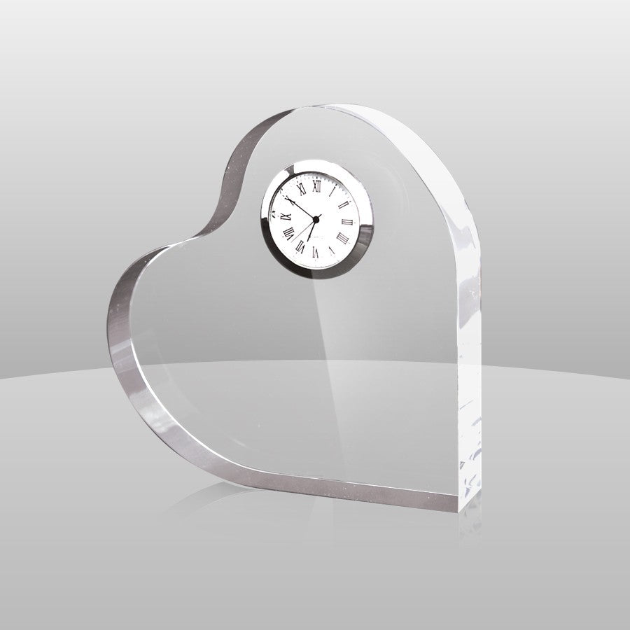 Heart Shaped Acrylic Clock