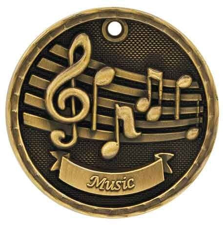3D Academic Medal - Music