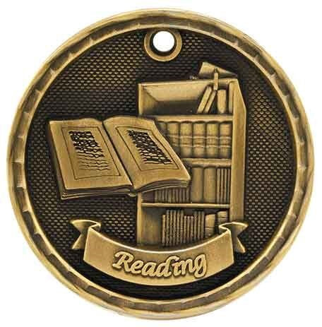 3D Academic Medal - Reading