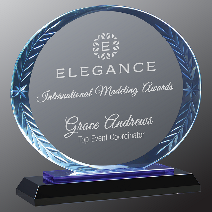 Oval Accent Glass Award