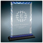 Rectangle Accent Glass on Blue or Black Base