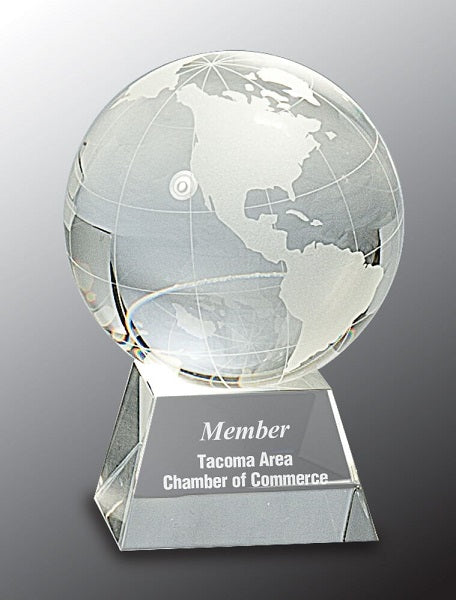 Crystal Globe on Clear Base