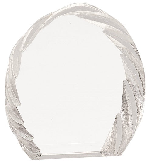 Oval Crystal with Decorative Edge