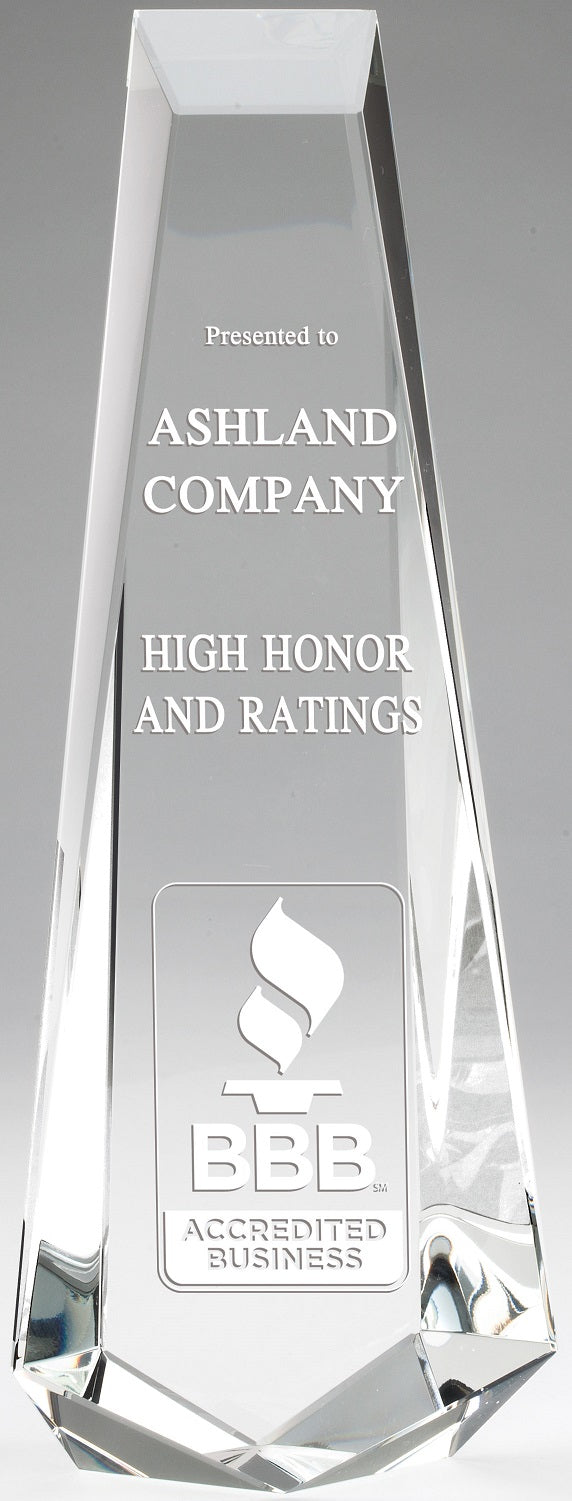 Elegant Crystal Tower Award