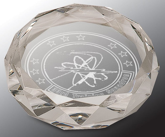 Clear Round Crystal Paperweight