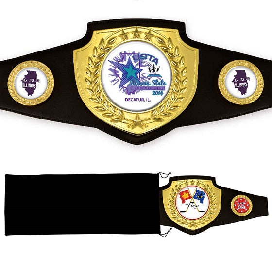 Bright Gold Championship Shield Award Belt