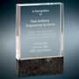 Clear Fusion Crystal Award with Genuine Black Marble