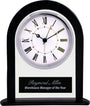 Black & Clear Glass Arch Clock