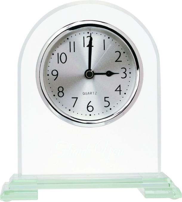 Arch Glass Clock - 6.5"
