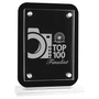 Black Floating Glass Stand Up Plaque