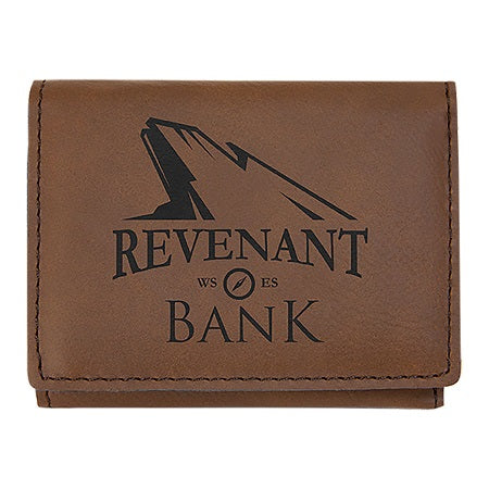 Laserable Leatherette Trifold Wallets