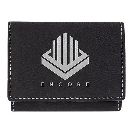 Laserable Leatherette Trifold Wallets