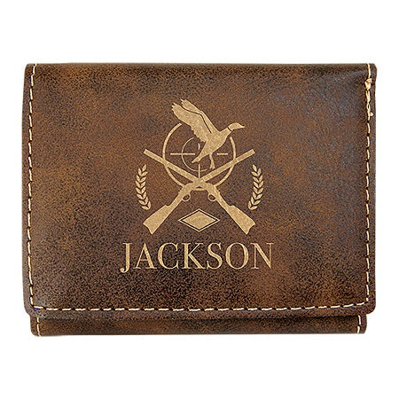 Laserable Leatherette Trifold Wallets